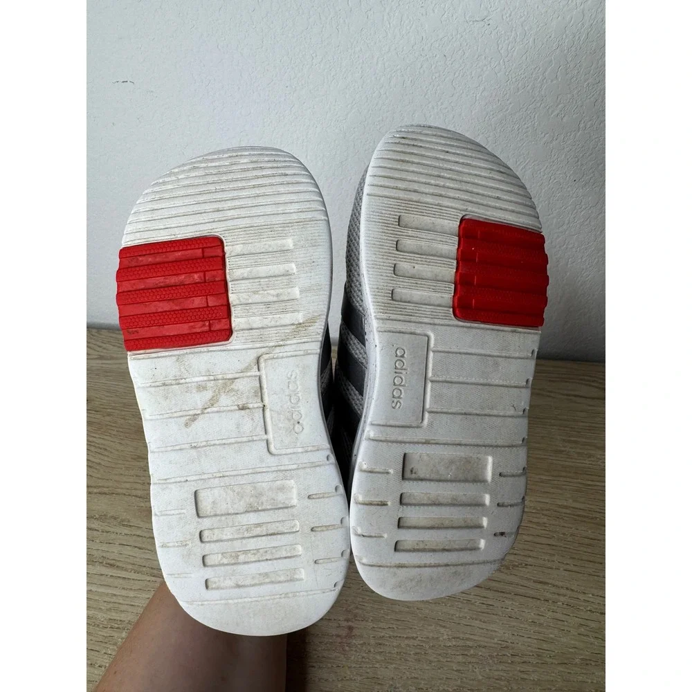 Adidas Racer TR21 Toddler Shoes Grey Black Red HP6167 Size 9K